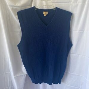 Vintage cashmere blue sweater vest